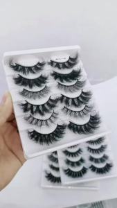 6 Pairs False Eyelashes Cat-Eye Fluffy Faux Mink Lashes 8D Wispy Lashes Pack Dramatic Long Thick Volume Eyelashes (7pairs-BHZ01)