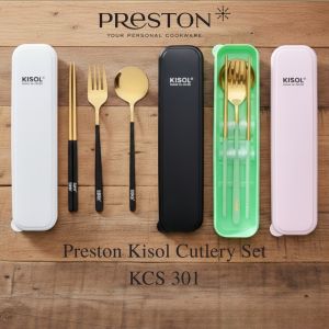 Preston Kisol Cutlery Set KCS 301 Set Sendok Garpu Sumpit Stainless Steel - MN