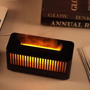 Colorful simulation flame humidifier desktop aromatherapy machine household humidifier