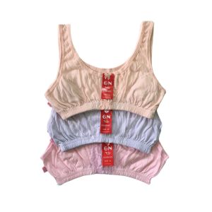 3 Pcs Miniset Minibra Anak Perempuan Golden Nick Ms10 Renda Depan Bahan Katun Ukuran M L XL