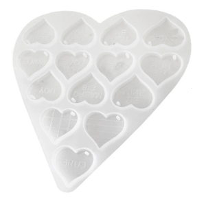 Resin Earring Pendant Silicone Molds Heart Shape Resin Art Supplies Hand-Making Molds for Crafting