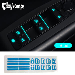 Miếng Dán Phát Sáng Nút Cửa Sổ Xe Hơi Miếng Dán Nội Thất Xe Hơi Ban Đêm Công Tắc Nâng Phụ Kiện Xe Hơi Miếng Dán Xe Hơi