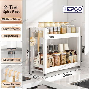 Carbon Steel Spice Rack Kitchen Storage Organisation Bathroom Organizer Storage Rack With 4 Hooks