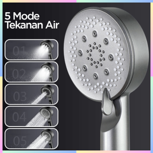 FAST DELIVERY BATHE PROJECT Kepala Shower Mandi Minimalist High Pressure 5 Mode Tekanan Air