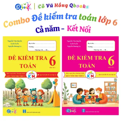 Sách - Combo Đề Kiểm Tra Toán Lớp 6 - Kết nối tri thức - Cả Năm (2 cuốn)