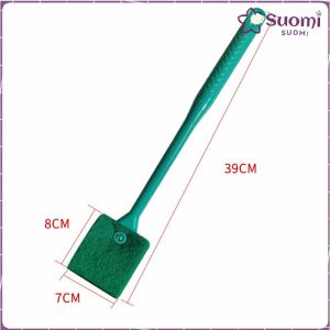 Suomi Double-Sided Aquarium Fish Tank Algae Cleaning Brush with Non-Slip Long Handle
