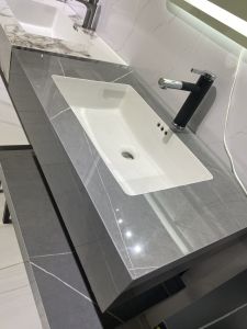 Bàn Đá 2 Tầng Nhà Tắm Tràn Viền Vô Cực Kèm Chậu Âm Bàn Chống Xước Mẫu Mới Nhất Hot Nhất Hiện Nay - Hàng Nhập Khẩu Bảo Hành 10 Năm