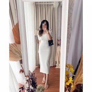 Basic id fashion BISA COD BIG SALE [ BEST SELLER ] Dres wanita Vintage body pensil / Dress formal wanita fashion korean stlye