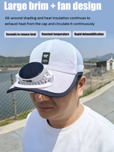 Adult summer casual sunshade sunscreen letters duck tongue cap rechargeable fan hat solar cap