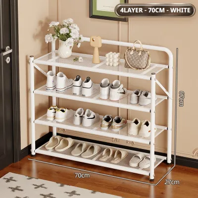 SPACEMADER No Installation Shoe Rack Metal Foldable Shoe Rack Durable Steel Shoe Rack Large Capacity Storage Organizer Heavy Duty Shoe Storage