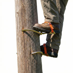 【Chinatera】 Electrician Wooden Pole Foot Buckle Adjustable Shoe Strap Concrete Pole Climbing Shoes for Picking Fruit Coconut Work