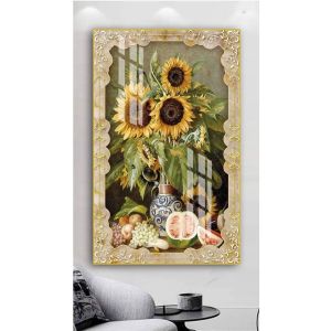 Tranh Laminate Tráng Gương - Tranh Treo Tường Hình Hoa 3D Sống Động 02