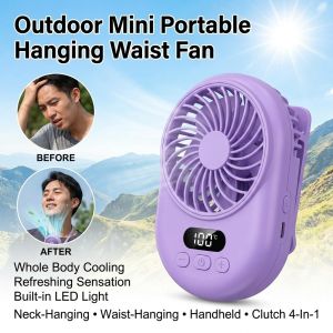 Mini Portable Fan Rechargeable Clip-On Fan Small High-Speed Outdoor Cooling Fan