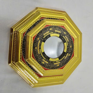 Gương Bát Quát La Kinh Lồi/ Lõm Gỗ Tráng Hợp Kim Bền Màu Treo Cửa Trấn Trạch Hóa Giải Lỗi Phong Thủy