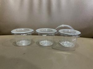 Cup Puding plastik/ Cup Jelly isi 50 pcs / Gelas Ager / Gelas Es Krim / Cup Ice Cream Bening / Tutup Cup Puding Plastik / Tutup Cup Jelly ukuran 60ml dan 90ml