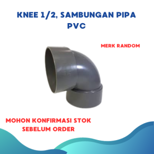 Knee Pipa  Knee Elbow / L pipa PVC 1/2 dan 3/4 PVC