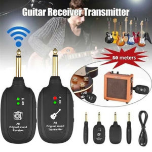 Brifit Electric Guitar Wireless System Transmitter Receiver with Built-in Rechargeable Battery Support 4 Devices Guitar & Bass Accessories