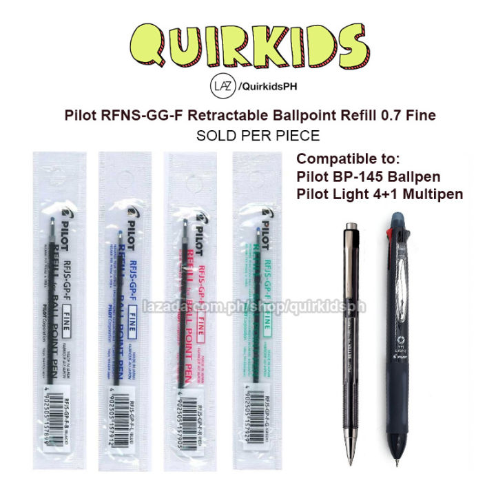 Pilot RFNS-GG-F Retractable Ballpoint Refill Fine for BP 145 Light 4+1  Supergrip