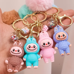 🔥4 Stk.🔥Dễ thương labubu Keychain phim hoạt hình cừu nhỏ Móc treo chìa khóa mặt cho túi Ô Tô Phụ kiện trang trí người yêu móc chìa khóa quà tặng với mặt dây Silicone