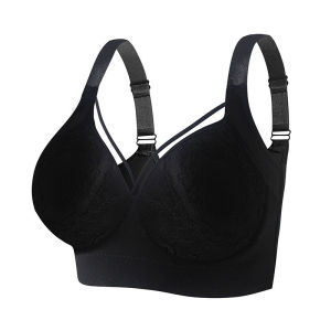 FallSweet Plus Size B C D E Cup Women Corest Lace Bra with 8 Hooks Push Up Bra Coli Seamless Full Back Coverage Bras Baju Dalam Wanita saiz besar Beige Black