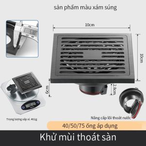 Phễu Thoát Sàn Thoát Sàn Chống Mùi Dày Chất Liệu Đồng Cao Cấp (10x10 CM)