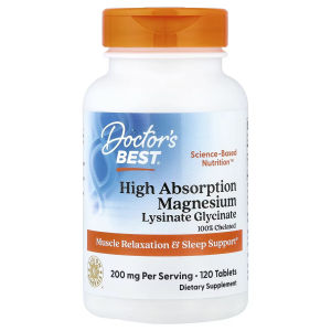 Doctors Best High Absorption Magnesium Lysinate Glycinate Tablets Muscle Relaxation Sleep Support