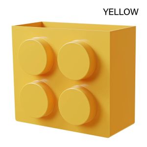 Magnetic Storage Box Creative Block Shaped Kitchen Punch Free Refrigerator Magnet Container Kitchen Tools Storage Basket