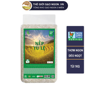 Gạo nếp nương Tú lệ VJA hảo hạng túi 1kg - Giá Sỉ Date mới Bao bì mới