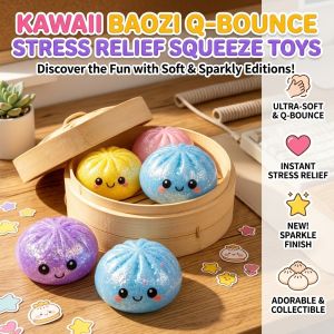 JMY Large Crystal Bun Stress Relief Toys For Office Home Adults Crystal Bun Squeeze Fun/Soft Touch AntiStress/Relaxation Gift