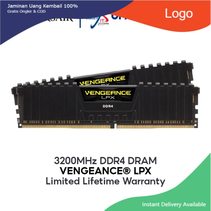 CORSAIR VENGEANCE LPX DDR4 LONGDIMM / PC RAM ( 8GB*1 / 16GB*1 ) ( 3200MHZ CL16 )