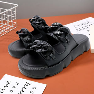 CRAYONFRIENDS Sandal Wanita Kekinian Tinggi Sandal Fuji Wanita Wedges Korea Sandal Jelly Wanita