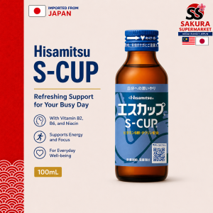 [JAPAN IMPORT] Hisamitsu S-CUP Refreshing Support for Busy Day With Vitamin B2 B6 Niacin Supports Energy and Focus For Everyday Well-being 100mL