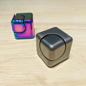 Alloy Fidget Spinner Cube Stress Relief Toy & Mini Spinning Top Pocket Gadget