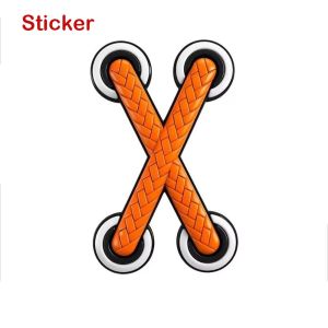 COOLSOOL PVC Tem dán xe ô tô xe máy Nhiều màu sắc Chất kết dính Miếng dán dây giày Thập tự 3D Tem dán xe hơi Phụ Kiện Trang Trí Xe Hơi