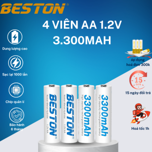 Pin sạc Beston AA 2A 1.2V dung lượng 3300mAh dùng cho karaokepin máy ảnh pin đồ chơi pin đồng hồ