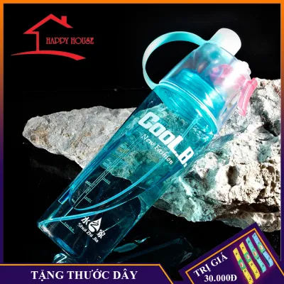 Bình nước thể thao có đầu xịt phun sương thể tích 600ml bình nước thể thao phun sương 2 in 1 newB 600ml có vòi xịt Bình nước tập GYM đạp xe dã ngoại