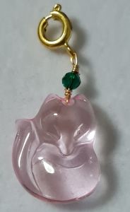 Icy Pink Fox Charm and Jade Fox Charm