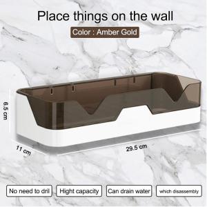 【Agate Design】Bathroom Shelf Toilet Rack Shower Organizer bath Shampoo Storage Kitchen Free Punch Rack Rak Bilik Mandi