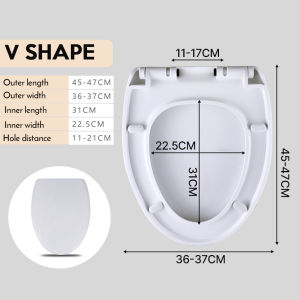 【SG Stock】Toilet Seat Cover Silent Slow-Close Quick Release Thickened  Universal Toilet Lid Toilet Bowl Seat 马桶盖