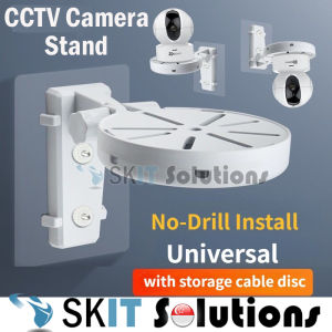 【SKIT SG】No-Drill Wall Mount Camera Stand CCTV Holder Various Camera Home Monitoring Bracket Indoor Universal Original Base Projector Bracket Free-Punch CCTV Camera Bracket CCTV Camera Stand Holder Punch Free