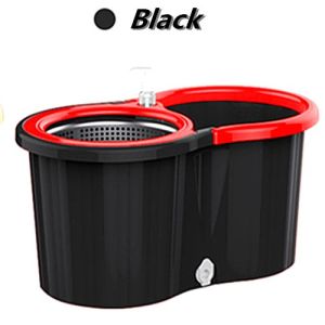 Universal Easy Spin Mop Stainless Steel Basket With Soap Dispenser + 2 Mop Heads