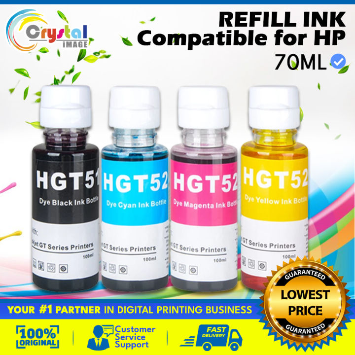 GT51 GT52 GT53 Refill Dye Ink C/M/Y/K Printer Ink Compatible Refill Ink