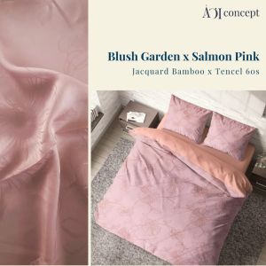 Bộ Chăn Ga Gối 5 Món Lụa Tencel 60s phối Dệt Kim Size 1m2 đến 2m2 À Ơi Concept cao cấp Hàn Quốc mềm mát