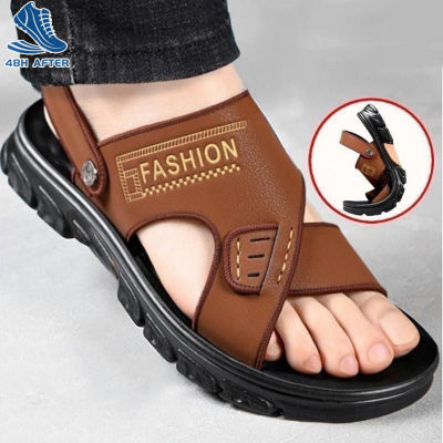48H AFTER Men's sandals soft sole non-slip breathable non-slip wear-resistant outer wear thick-soled high-end casual wear-resistant slippers