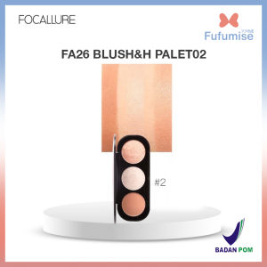 FOCALLURE Blush & Highlighter Palette FA26 | Blush On | Highlighter | Contour Palette  (BPOM)