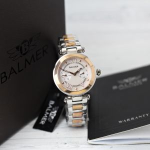 Jam tangan Balmer 7897LD tali stainless stell analog chronograp tanggal aktif sport original wanita