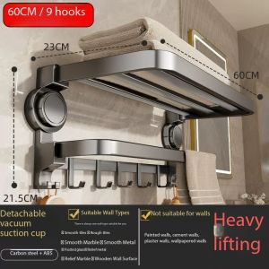 [SG Ready Stock] Suction cup type Bathroom shelf No drilling required Bathroom storage rack Hook-type storage rack
