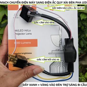 Đèn pha LED xe máy ô tô bi cầu Y9 54W bản cải tiến siêu sáng lắp các xe hàng víp xem video đồ chơi xe máy