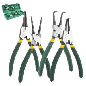 จัดส่งจากกรุงเทพ คีม 4pcs/ชุด 7นิ้ว คีม 4ชิ้น คีมถ่าง-หุบ คีมหนีบ คีมถ่างแหวน 7 นิ้ว คีมหุบแหวน คีมหุบถ่าง คีมถอดปิ้นล็อค ปากตรง ปากงอ