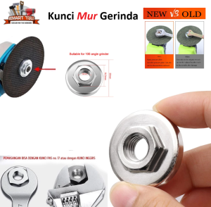 Nut Mur Kunci Mata Gerinda Drat M10 x 1.5mm Model Ring Pas Lebih Efisien